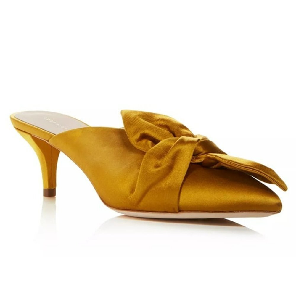 Loeffler Randall Women's Jade Pointed-Toe Satin Heel Mules Size 9 (MSRP $375)